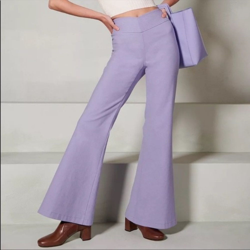 STAUD Lavendar Flare Pants Size 8